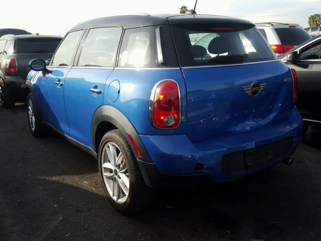 WMWZB3C56EWR36409 - 2014 MINI COOPER COU BLUE photo 3