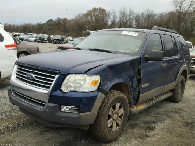 1FMEU63E76UA89583 - 2006 FORD EXPLORER X BLUE photo 2