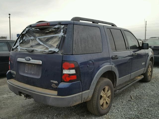 1FMEU63E76UA89583 - 2006 FORD EXPLORER X BLUE photo 4