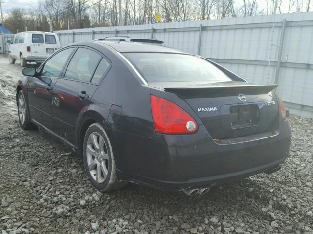 1N4BA41E08C831599 - 2008 NISSAN MAXIMA SE BLACK photo 3