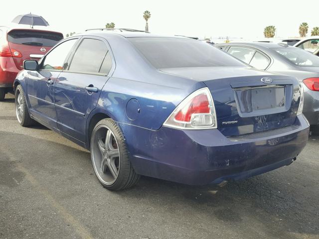 3FAHP07147R125354 - 2007 FORD FUSION SE BLUE photo 3