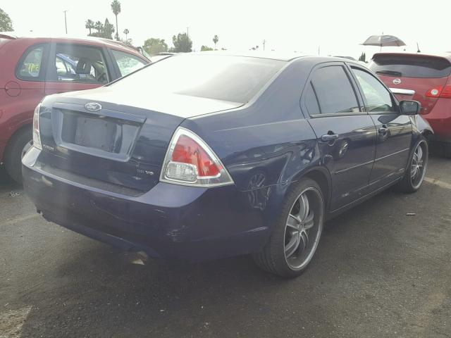 3FAHP07147R125354 - 2007 FORD FUSION SE BLUE photo 4