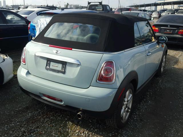 WMWZN3C52ET861376 - 2014 MINI COOPER BLUE photo 4