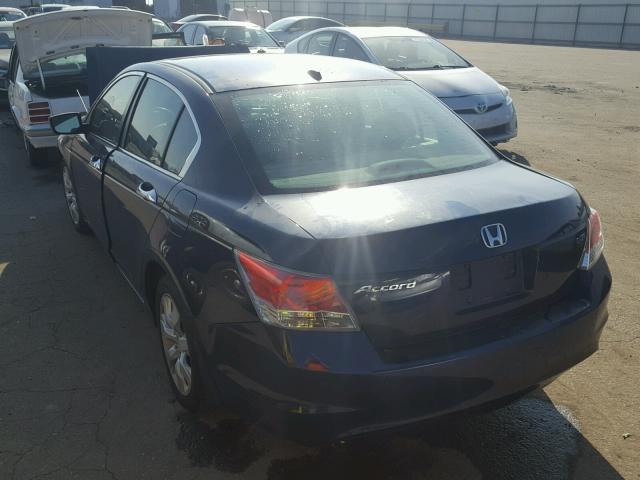 1HGCP36878A063496 - 2008 HONDA ACCORD EXL BLUE photo 3