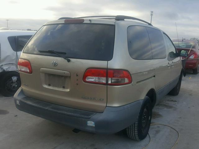 4T3ZF19C82U484412 - 2002 TOYOTA SIENNA CE TAN photo 4