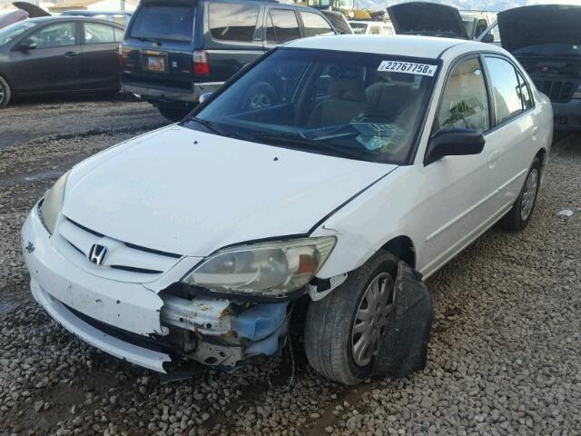 2HGES16594H549160 - 2004 HONDA CIVIC LX WHITE photo 2