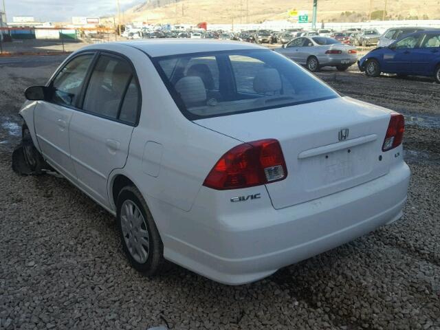 2HGES16594H549160 - 2004 HONDA CIVIC LX WHITE photo 3