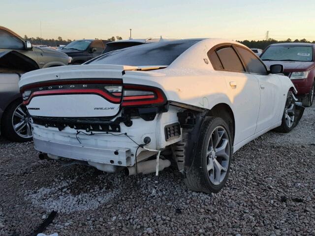 2C3CDXHG7FH800928 - 2015 DODGE CHARGER SX WHITE photo 4