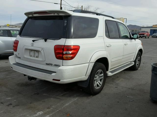 5TDBT48A64S228902 - 2004 TOYOTA SEQUOIA LI WHITE photo 4