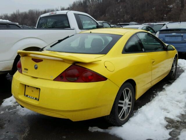 1ZWHT61LX15615951 - 2001 MERCURY COUGAR V6 YELLOW photo 4