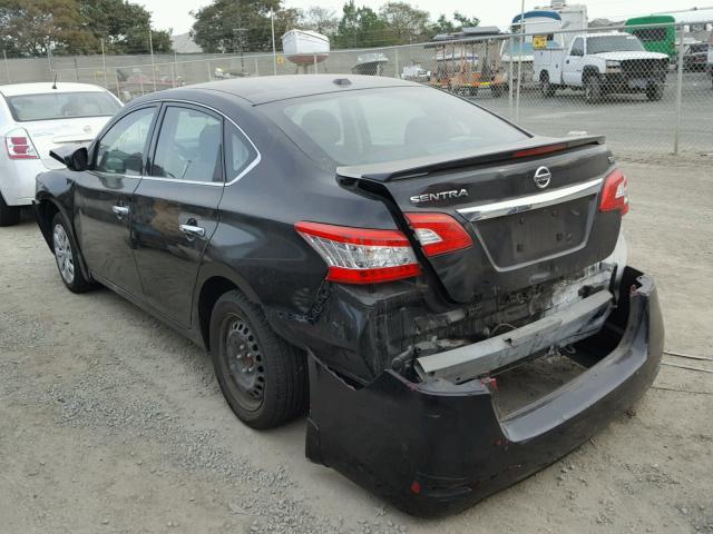 3N1AB7AP4FL671141 - 2015 NISSAN SENTRA S BLACK photo 3