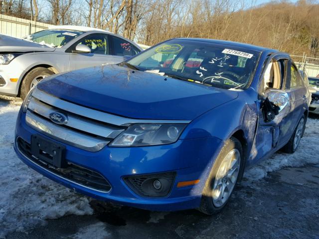 3FAHP0HA3BR182491 - 2011 FORD FUSION SE BLUE photo 2