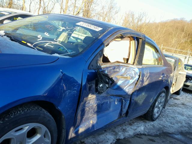 3FAHP0HA3BR182491 - 2011 FORD FUSION SE BLUE photo 9