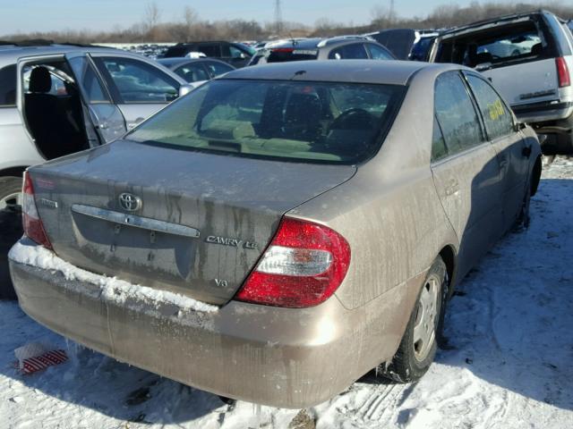 4T1BF30K43U564950 - 2003 TOYOTA CAMRY LE GOLD photo 4