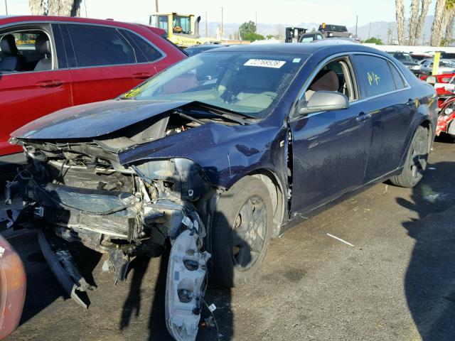 1G1ZG57B484304940 - 2008 CHEVROLET MALIBU LS BLUE photo 2