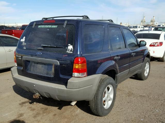 1FMYU92123KB03376 - 2003 FORD ESCAPE XLS BLUE photo 4