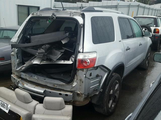 1GKLRMED0AJ270013 - 2010 GMC ACADIA SLT SILVER photo 4