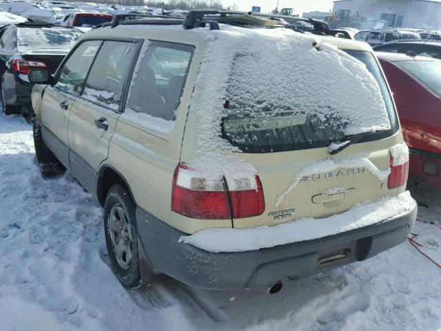 JF1SF63581H750840 - 2001 SUBARU FORESTER L BEIGE photo 3