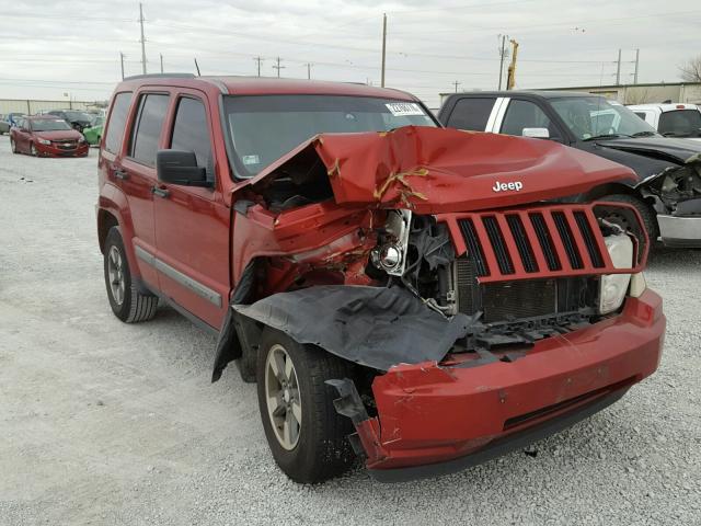 1J8GP28K98W134812 - 2008 JEEP LIBERTY SP RED photo 1