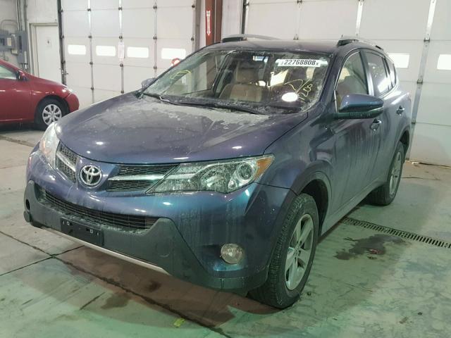 JTMRFREV1D5001200 - 2013 TOYOTA RAV4 XLE BLUE photo 2