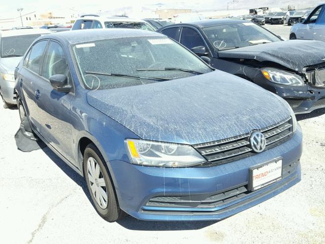 3VW2K7AJ2FM357704 - 2015 VOLKSWAGEN JETTA BASE BLUE photo 1