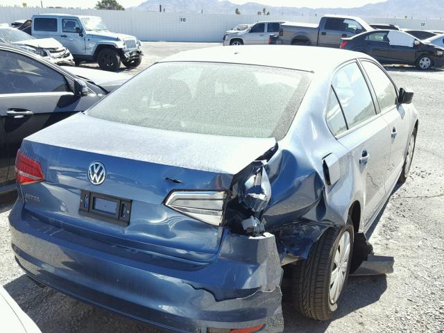 3VW2K7AJ2FM357704 - 2015 VOLKSWAGEN JETTA BASE BLUE photo 4