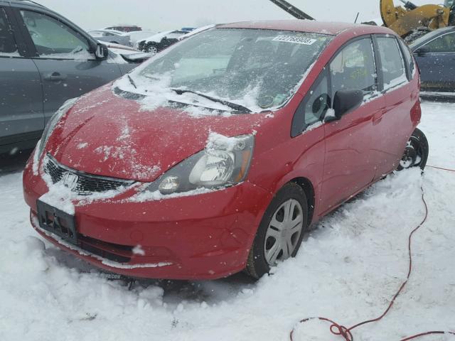 JHMGE8H24AC034851 - 2010 HONDA FIT RED photo 2