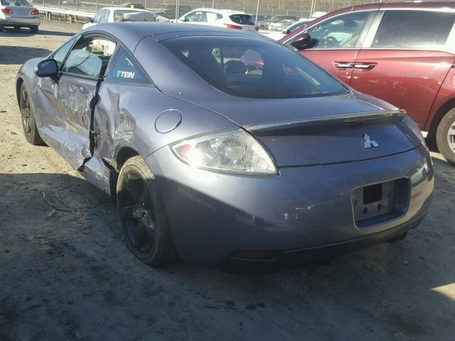 4A3AK24F27E062888 - 2007 MITSUBISHI ECLIPSE GS BLUE photo 3