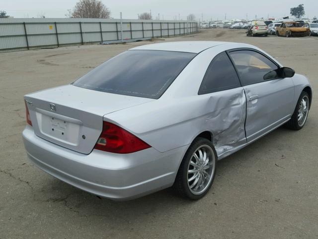 1HGEM22563L078821 - 2003 HONDA CIVIC LX SILVER photo 4