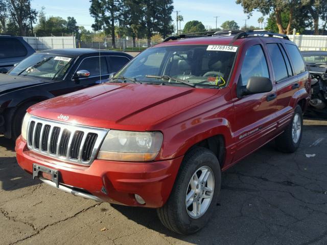 1J4GX48N44C386440 - 2004 JEEP GRAND CHER RED photo 2