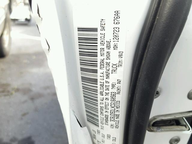 3C6UD5DLXCG160563 - 2012 DODGE RAM 2500 S WHITE photo 10