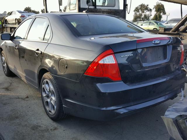 3FAHP0HA5AR163875 - 2010 FORD FUSION SE BLACK photo 3