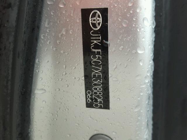 JTKJF5C7XE3088255 - 2014 TOYOTA SCION TC 银色 照片 10