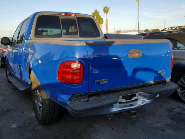 1FTRW07L11KE26601 - 2001 FORD F150 SUPER BLUE photo 3