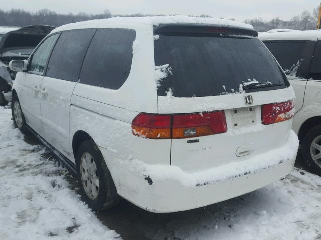 2HKRL18902H562154 - 2002 HONDA ODYSSEY EX WHITE photo 3