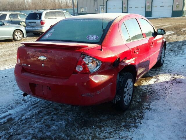 1G1AT58H697177815 - 2009 CHEVROLET COBALT LT RED photo 4