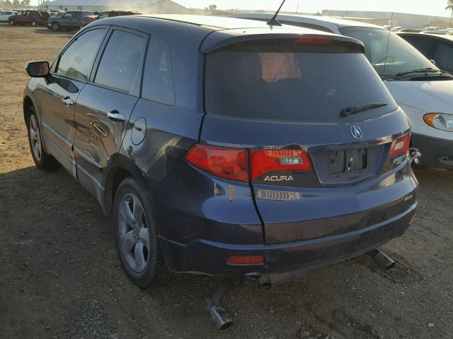 5J8TB18557A009599 - 2007 ACURA RDX TECHNO BLUE photo 3