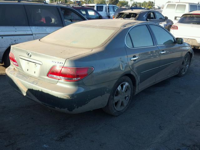 JTHBA30G655069398 - 2005 LEXUS ES 330 GREEN photo 4