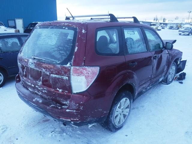 JF2SH61619H741264 - 2009 SUBARU FORESTER 2 MAROON photo 4