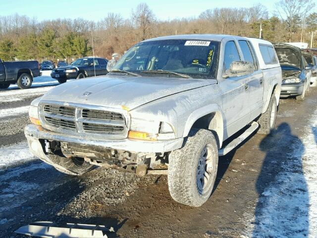 1B7HG48NX2S682916 - 2002 DODGE DAKOTA QUA SILVER photo 2