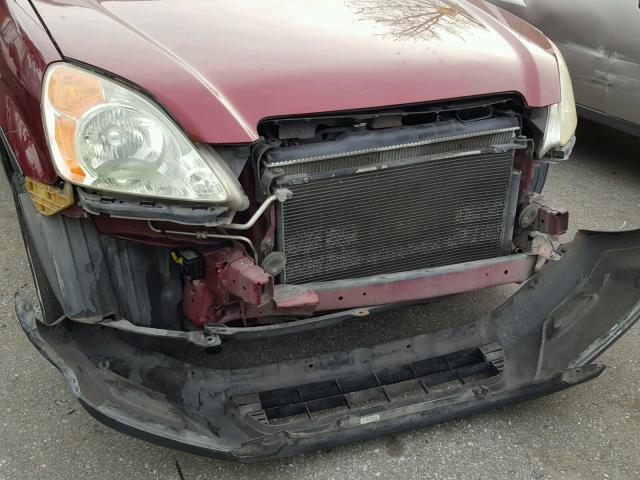 JHLRD78442C034099 - 2002 HONDA CR-V LX MAROON photo 9