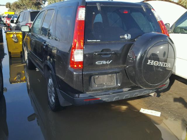 JHLRD78976C040223 - 2006 HONDA CR-V SE BLACK photo 3