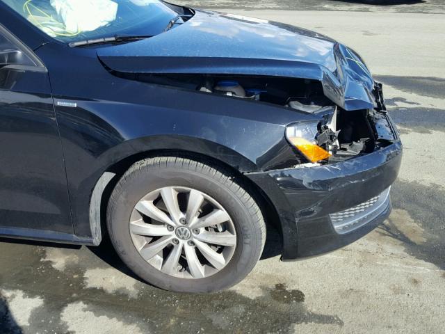 1VWAP7A33DC139297 - 2013 VOLKSWAGEN PASSAT S შავი ფოტო 9