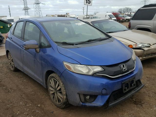 3HGGK5H89FM747393 - 2015 HONDA FIT EX BLUE photo 1