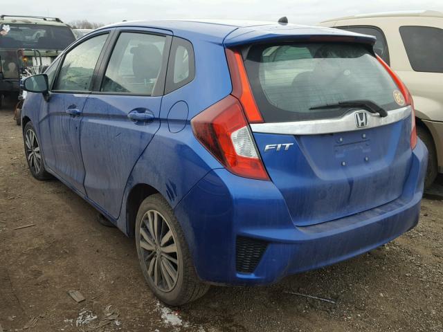 3HGGK5H89FM747393 - 2015 HONDA FIT EX BLUE photo 3