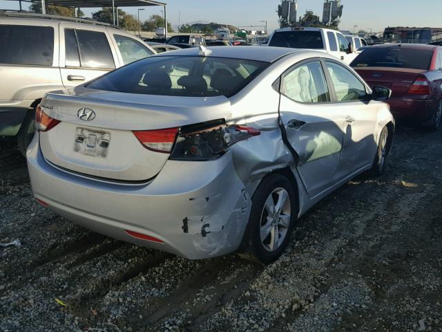 KMHDH4AE1CU437607 - 2012 HYUNDAI ELANTRA GL SILVER photo 4