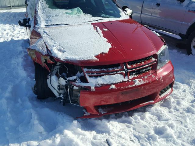 1C3CDZAG0DN768978 - 2013 DODGE AVENGER SE RED photo 9