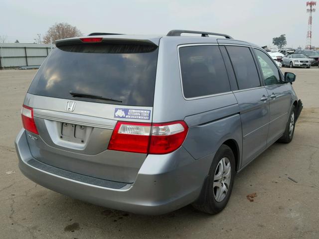 5FNRL38676B060540 - 2006 HONDA ODYSSEY EX GRAY photo 4