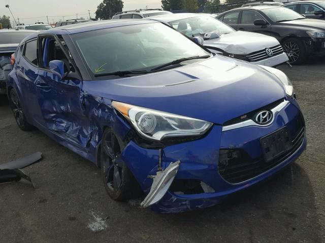 KMHTC6AD8CU027819 - 2012 HYUNDAI VELOSTER B BLUE photo 1