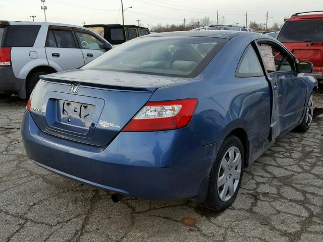 2HGFG12698H560721 - 2008 HONDA CIVIC LX BLUE photo 4